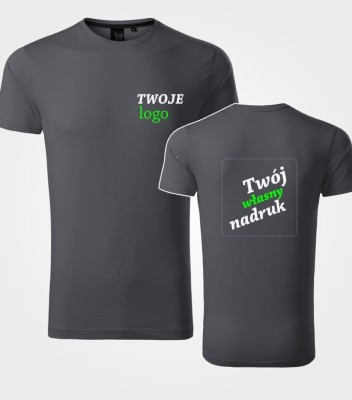 Koszulka Męska T-shirt z Własnym Nadrukiem 160g – Exclusive