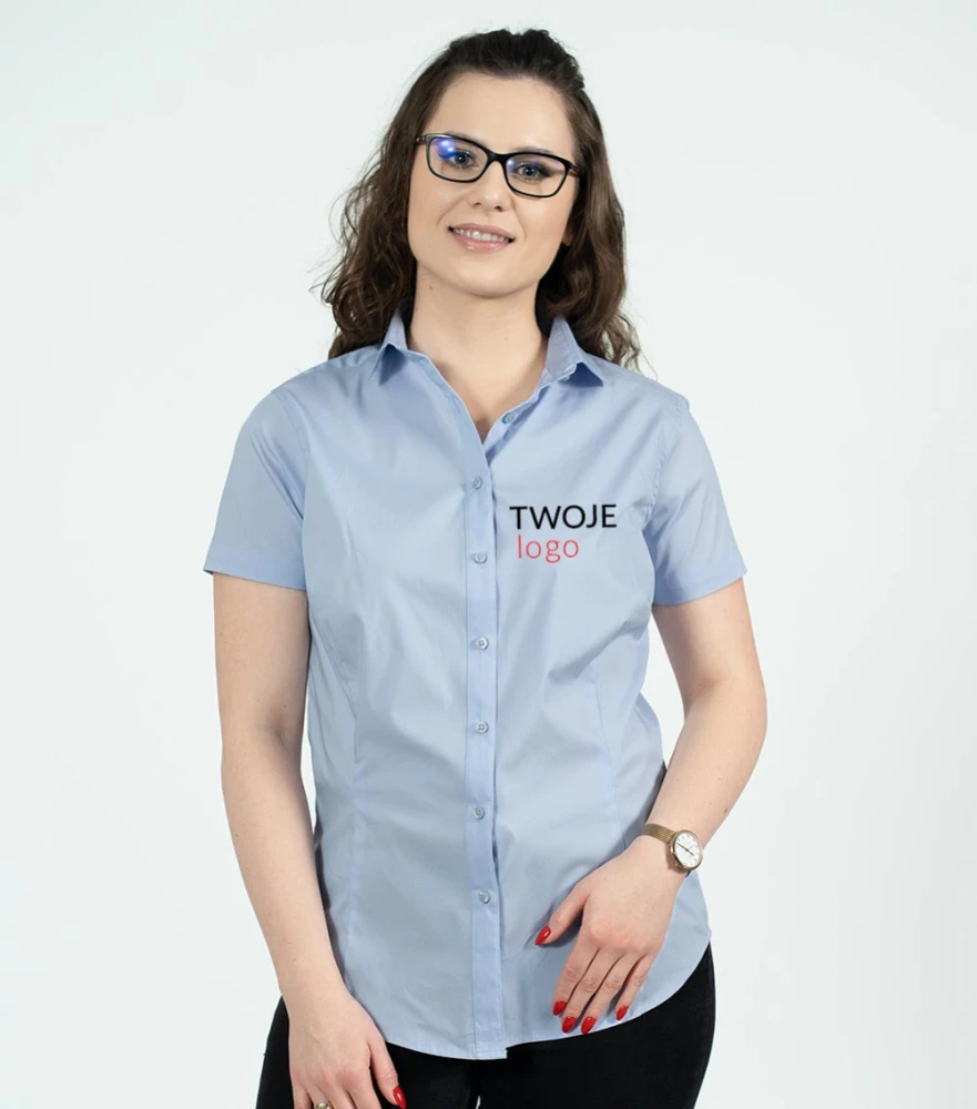 Koszula Damska Krótki Rękaw Flash z Własnym Nadrukiem