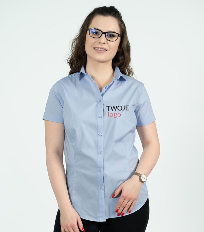 Koszula Damska Krótki Rękaw Flash z Własnym Nadrukiem