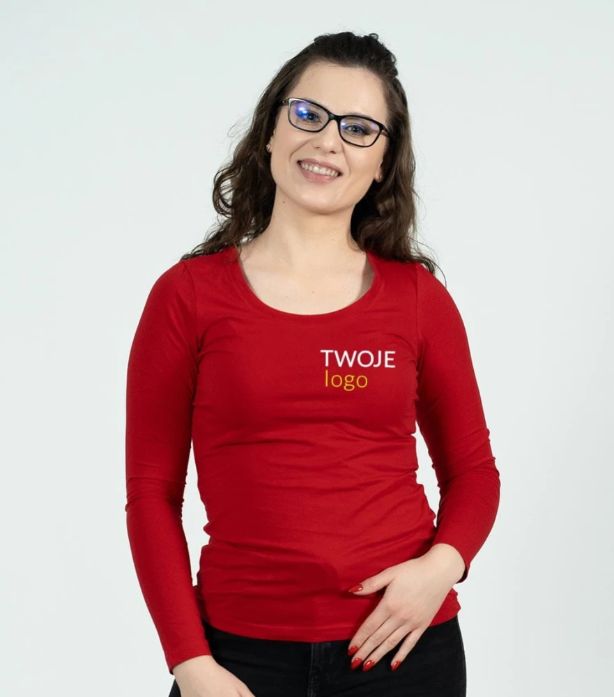 Koszulka Damska Długi Rękaw Brave Z Własnym Nadrukiem