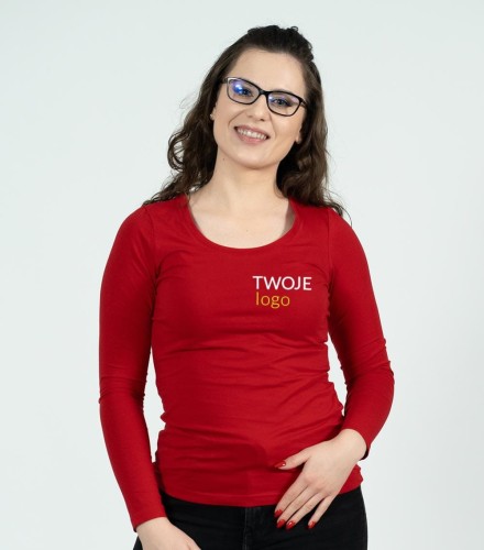 Koszulka Damska Długi Rękaw z Własnym Nadrukiem 160g – Brave