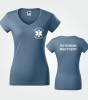 Koszulka V-neck Damska Ratownik Medyczny 180g - Fit V-neck