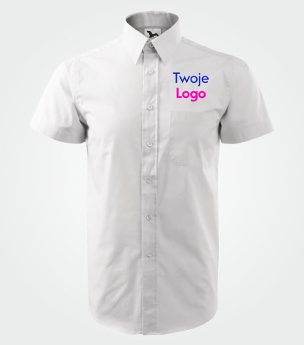 Koszula Męska Krótki Rękaw z Własnym Nadrukiem 120g – Chic 