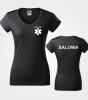 Koszulka V-neck Damska Salowa 180g - Fit V-neck