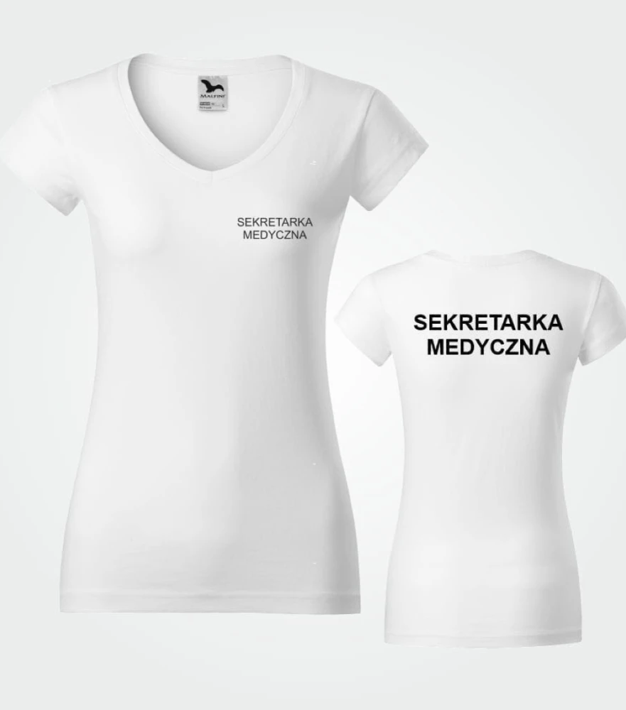 Koszulka V-neck Sekretarka Medyczna 180g - Fit V-neck