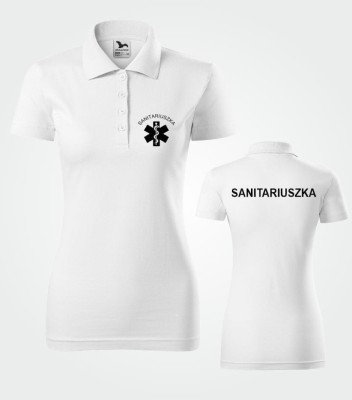Koszulka Polo Damska Sanitariuszka 180g - Single J.