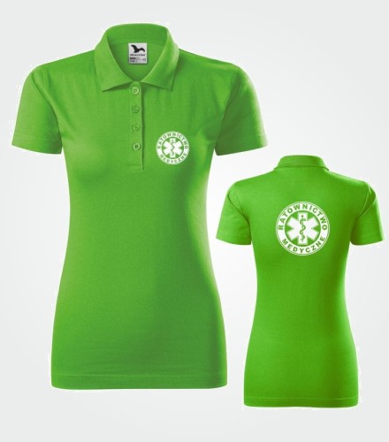 Koszulka Polo Damska Ratownictwo Medyczne 180g - Single J.