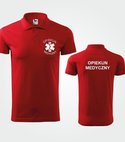 Koszulka Polo Męska Opiekun Medyczny 180g - Single J.
