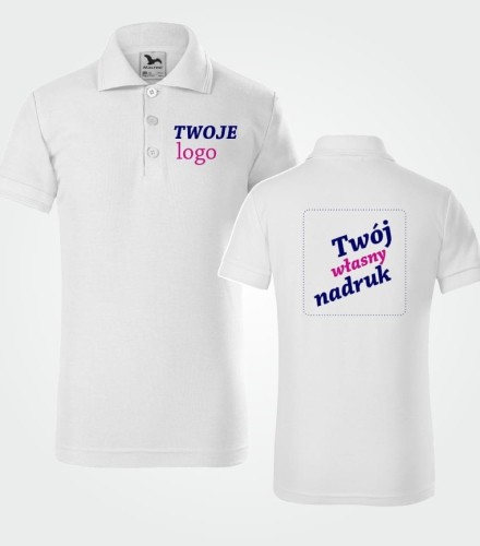 Koszulka Dziecięca Polo Z Własnym Nadrukiem 200g - Pique