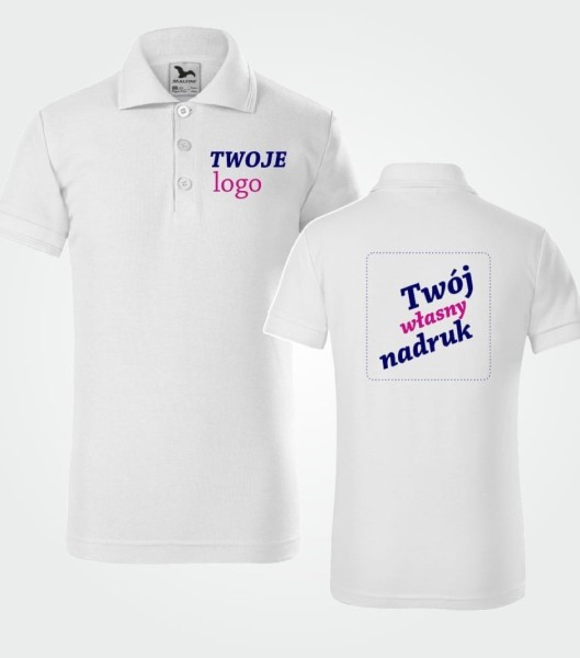 Koszulka Dziecięca Polo Pique Z Twoim Nadrukiem