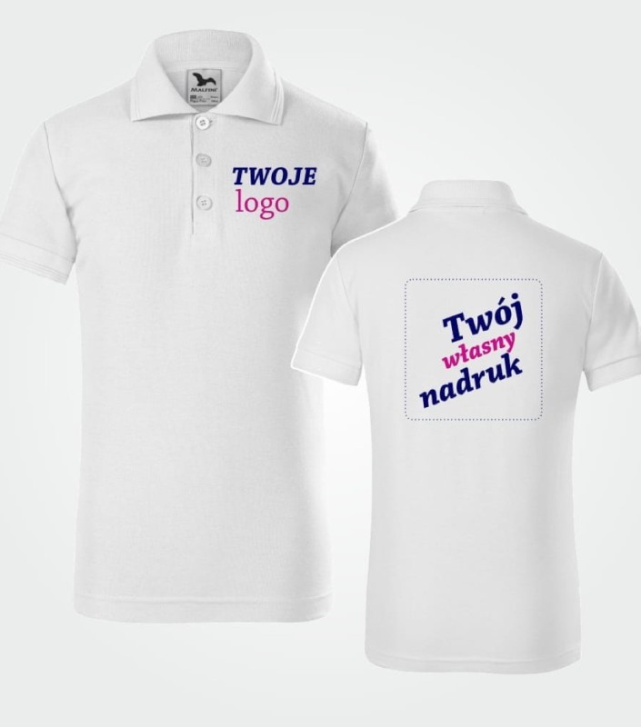 Koszulka Dziecięca Polo Pique Z Twoim Nadrukiem