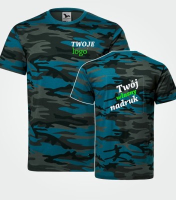 Koszulka Męska T-shirt z Własnym Nadrukiem 160g – Camouflage