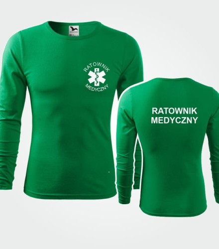 Koszulka Długi Rękaw Męska Ratownik Medyczny 160g - Fit-T LS