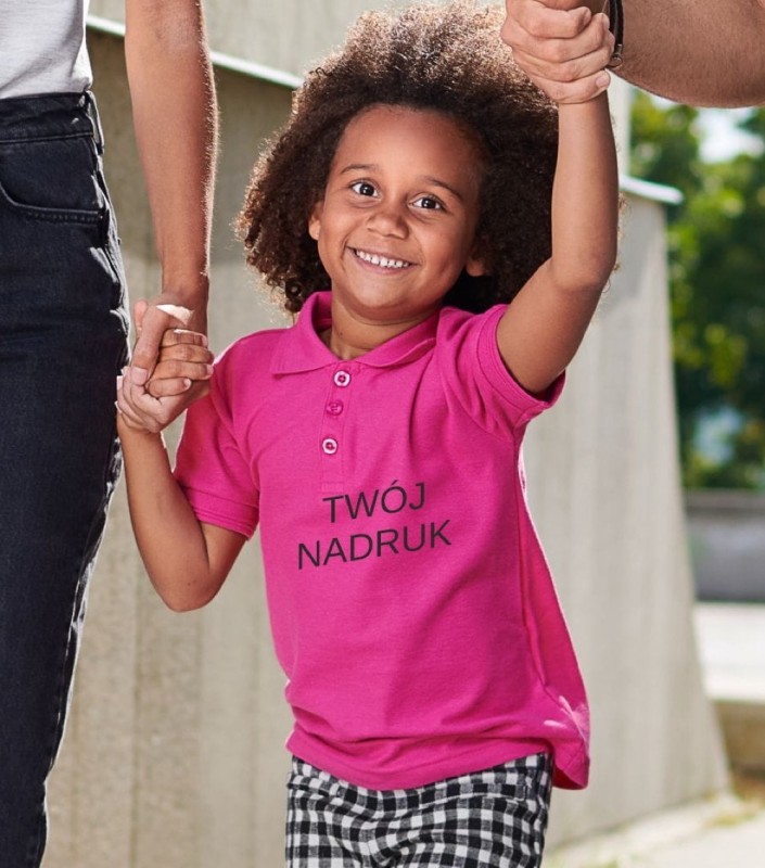 Koszulka Dziecięca Polo Pique Z Twoim Nadrukiem