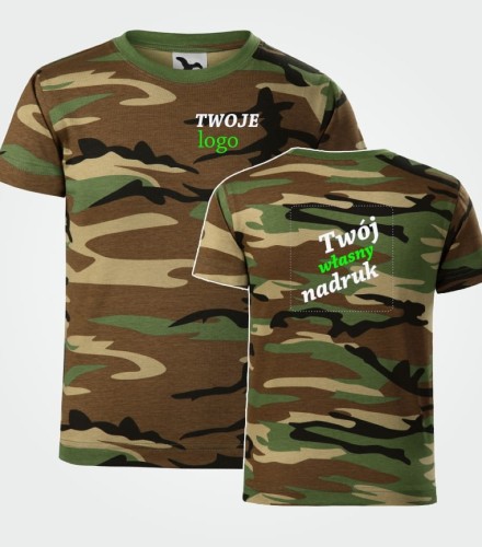 Koszulka Dziecięca Camouflage z Własnym Nadrukiem