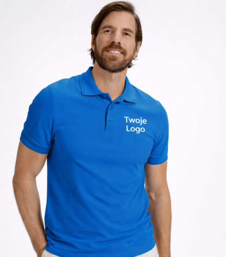 Koszulka Męska Polo z Własnym Nadrukiem 200g – Pique