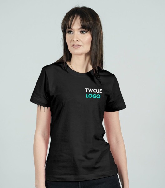 Koszulka Damska T-shirt Basic Z Własnym Nadrukiem