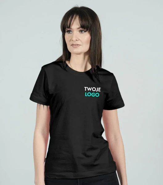 Koszulka Damska T-shirt z Własnym Nadrukiem 160g - Basic