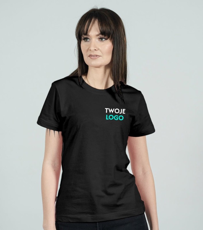 Koszulka Damska T-shirt Basic Z Własnym Nadrukiem