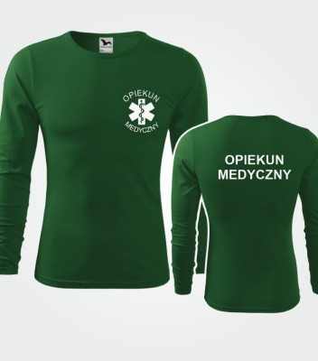 Koszulka Długi Rękaw Męska Opiekun Medyczny 160g - Fit-T LS