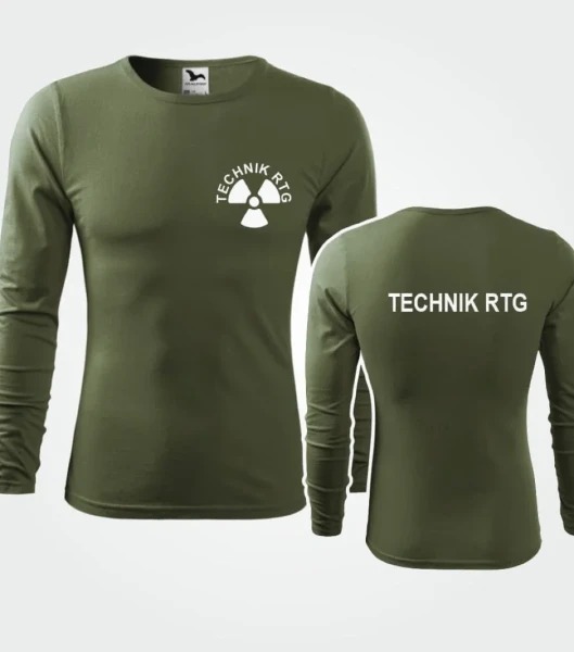 Koszulka Męska Medyczna Długi Rękaw Technik RTG