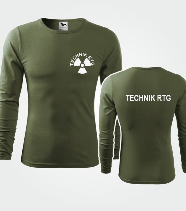 Koszulka Męska Medyczna Długi Rękaw Technik RTG