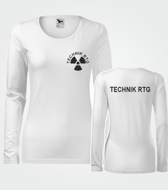 Koszulka Damska Medyczna Długi Rękaw Technik RTG