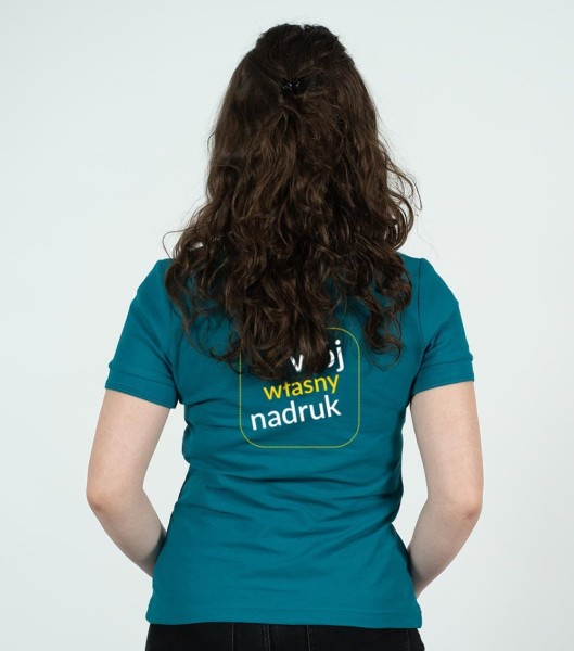 Koszulka Damska Polo Pique Z Własnym Nadrukiem