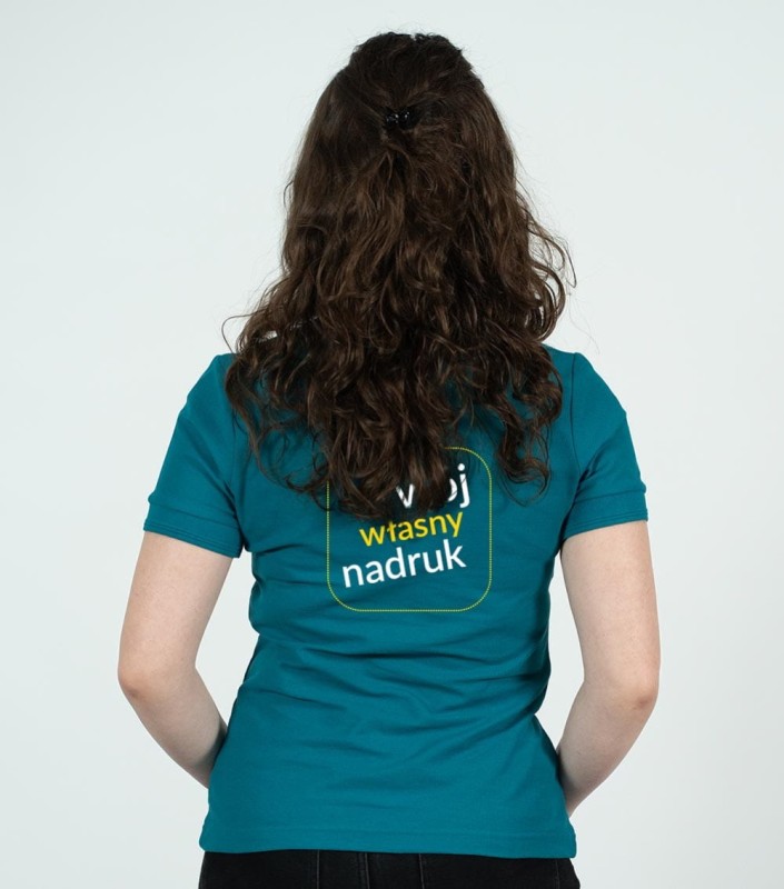 Koszulka Damska Polo Pique Z Własnym Nadrukiem