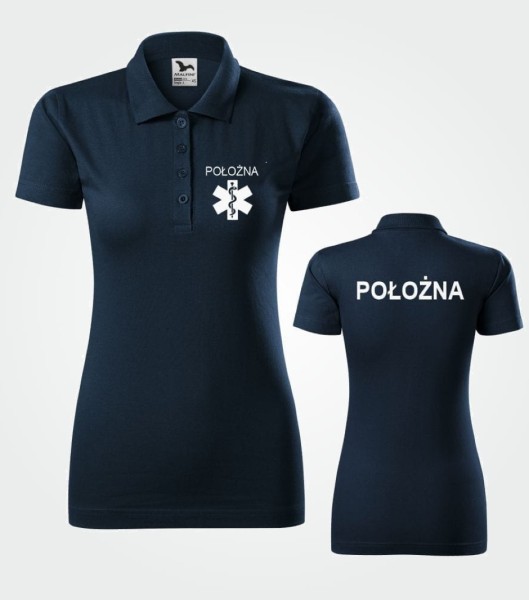 Koszulka Damska Medyczna Polo Położna
