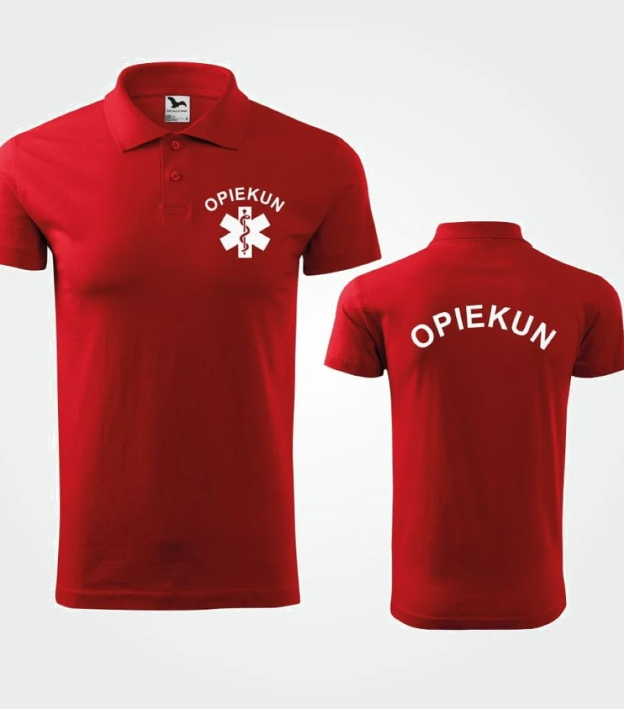 Koszulka Męska Medyczna Polo Opiekun