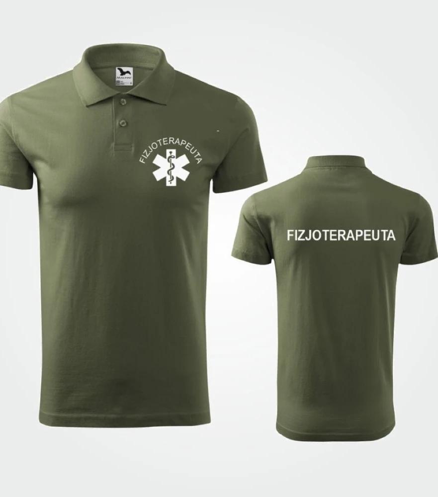 Koszulka Męska Medyczna Polo Fizjoterapeuta