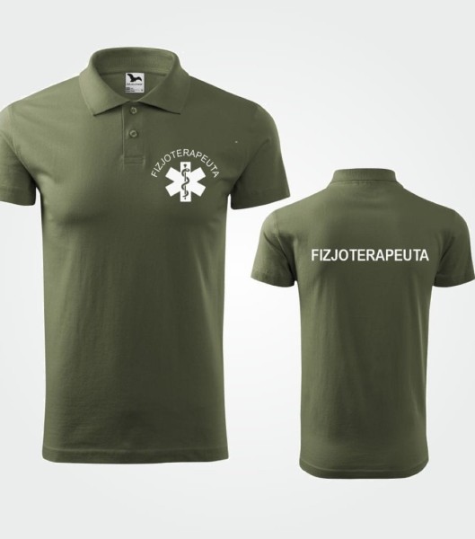 Koszulka Męska Medyczna Polo Fizjoterapeuta