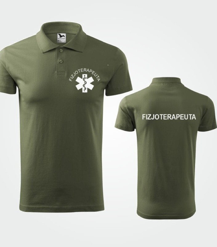 Koszulka Męska Medyczna Polo Fizjoterapeuta
