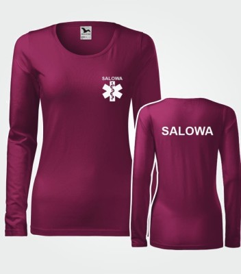 Koszulka Długi Rękaw Damska Salowa 180g - Slim
