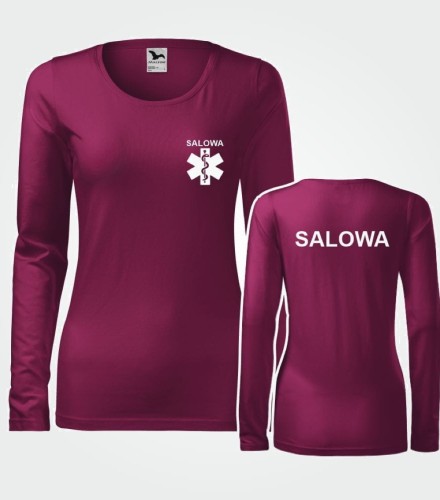 Koszulka Długi Rękaw Damska Salowa 180g - Slim
