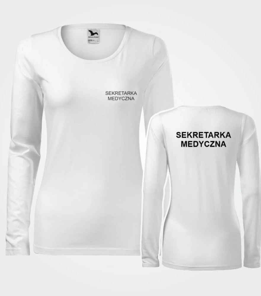 Koszulka Długi Rękaw Sekretarka Medyczna 180g - Slim