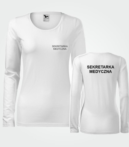Koszulka Długi Rękaw Sekretarka Medyczna 180g - Slim 