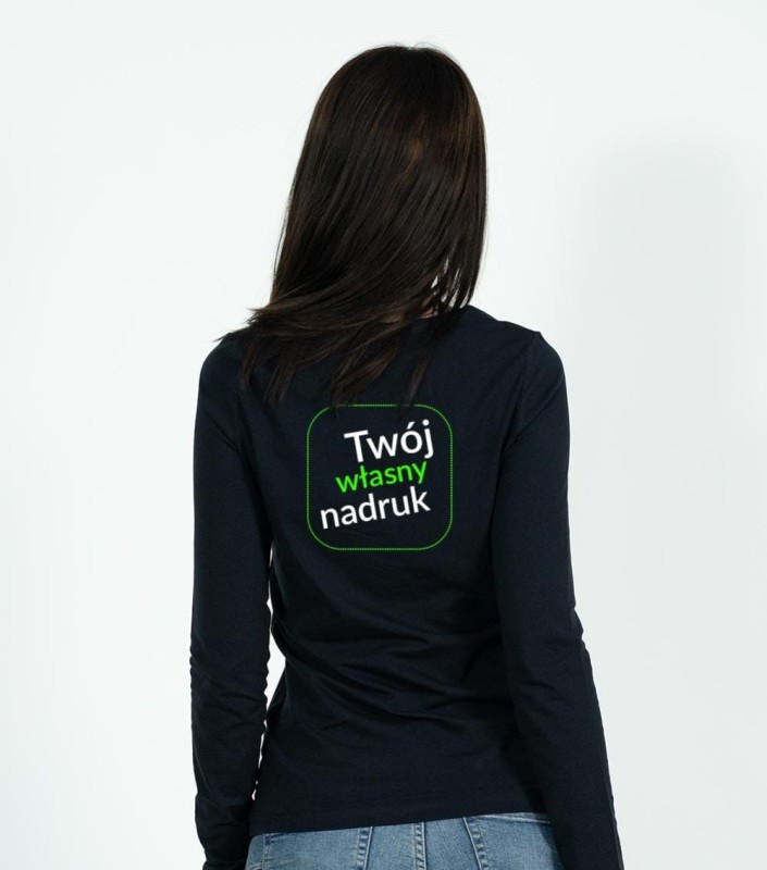 Koszulka Damska Długi Rękaw Z Własnym Nadrukiem