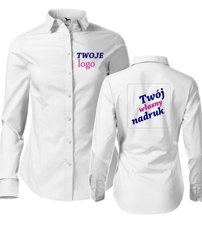 Koszula Damska Długi Rękaw Style LS z Twoim Nadrukiem