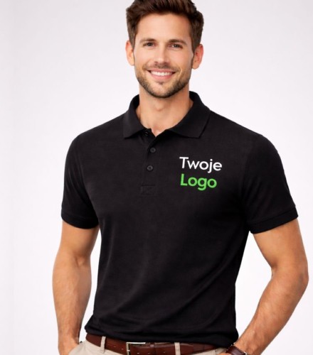Koszulka Męska Polo z Własnym Nadrukiem 170g - Cotton