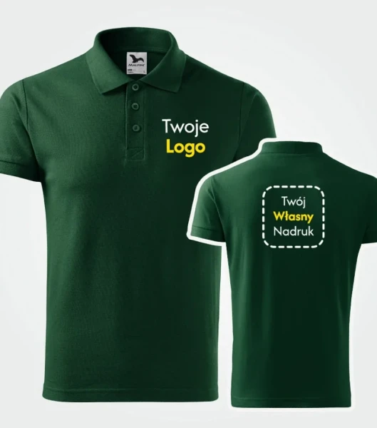 Koszulka Męska Polo Cotton Z Własnym Nadrukiem