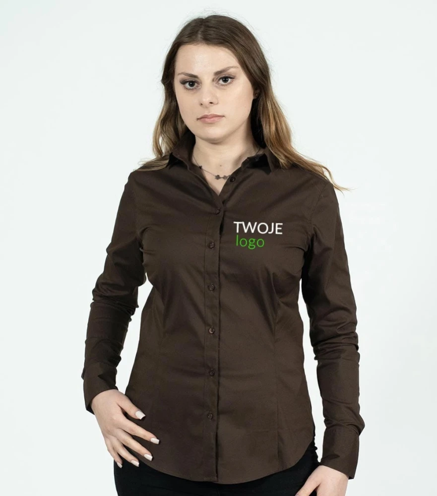 Koszula Damska Długi Rękaw Dynamic z Własnym Nadrukiem