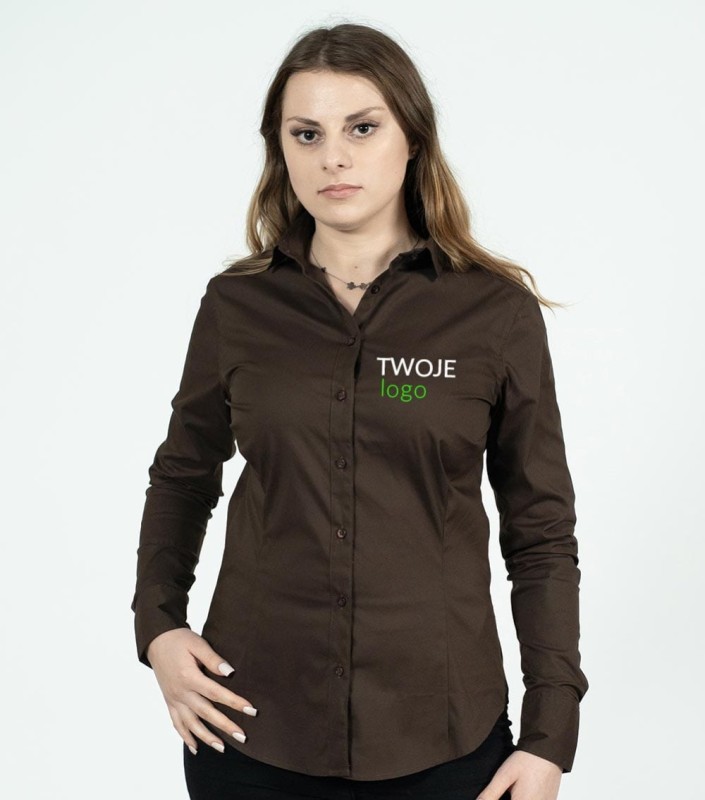 Koszula Damska Długi Rękaw Dynamic z Własnym Nadrukiem