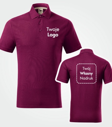Koszulka Męska Polo z Własnym Nadrukiem 200g -  Prime
