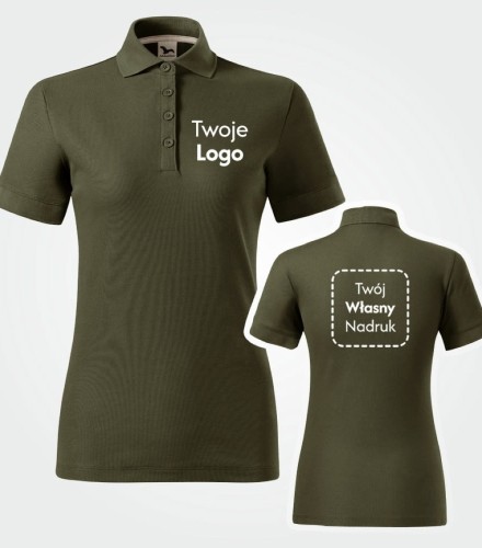 Koszulka Damska Polo z Własnym Nadrukiem 200g - Prime