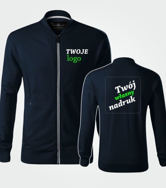 Bluza Męska Bomber Z Własnym Nadrukiem