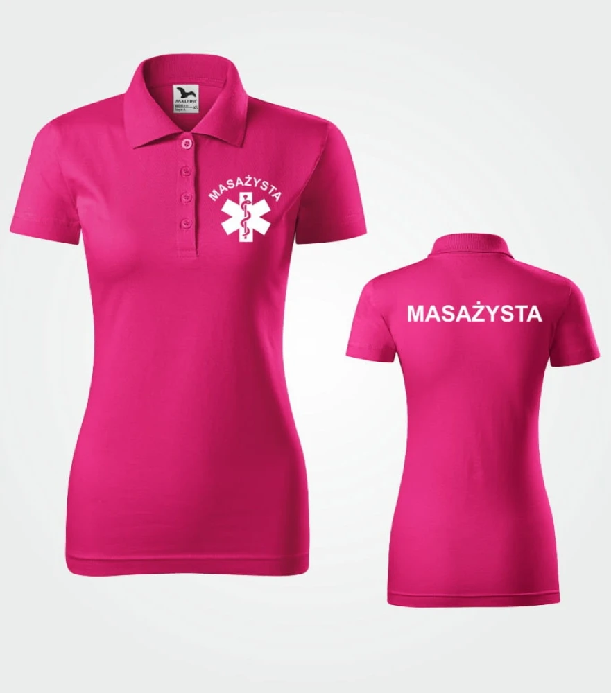 Koszulka Polo Damska Masażysta 180g - Single J.