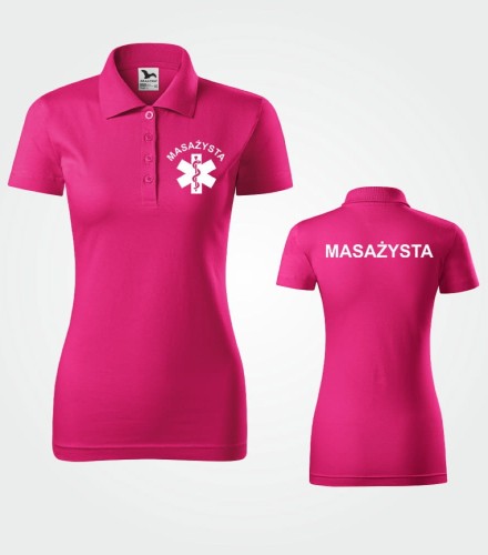 Koszulka Polo Damska Masażysta 180g - Single J.