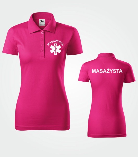 Koszulka Damska Medyczna Polo Masażysta